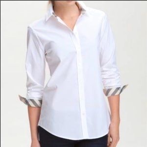 Burberry Brit White Button Down Blouse